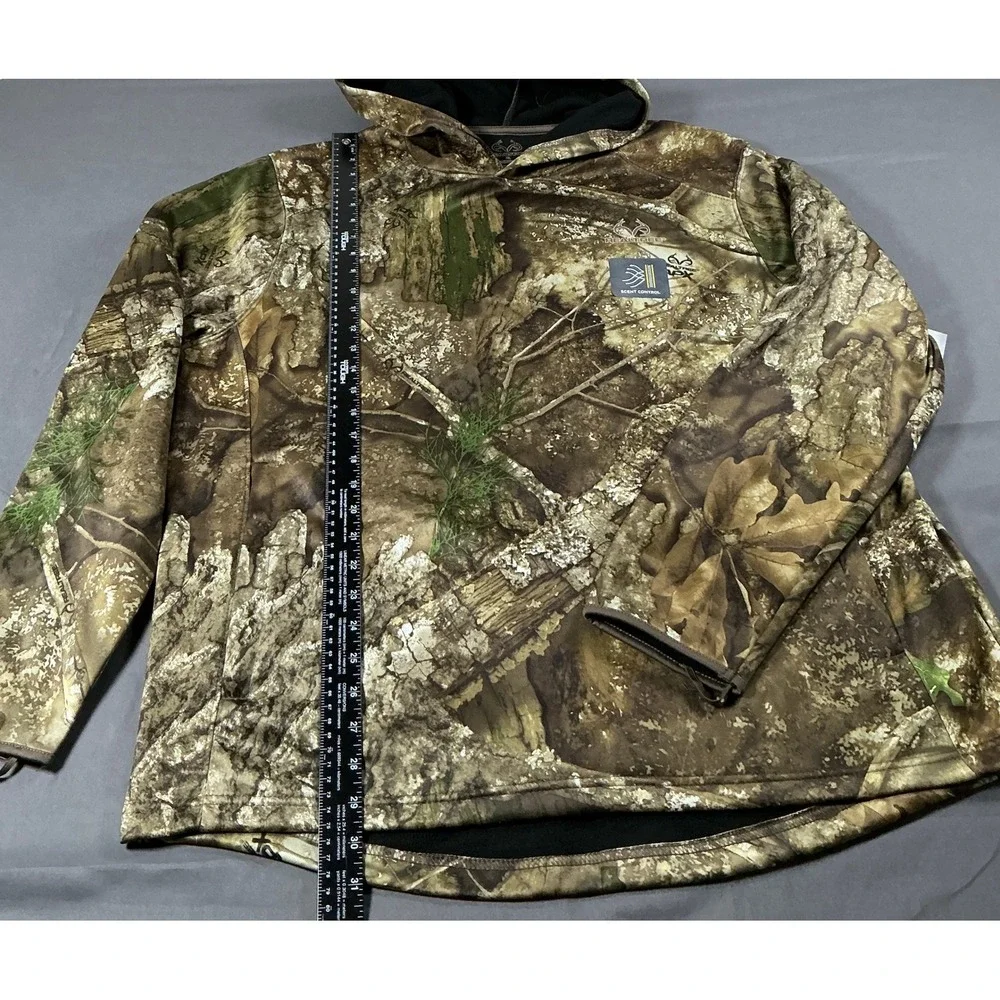 Realtree‎ Mens Performance Hoodie Camo XL Scent Control Drop Tail New Tag